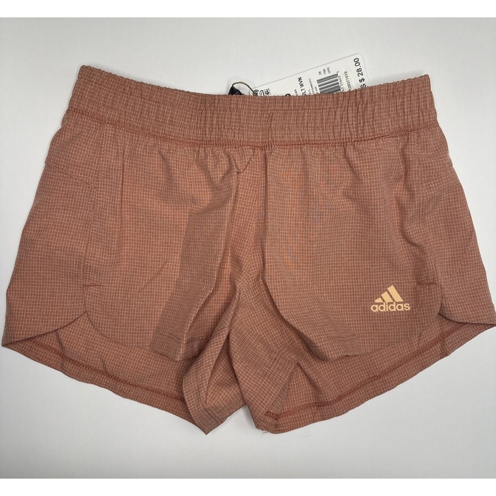 Adidas Womens Training Shorts HK7567 Magic Earth Coral Red Size 2XS 2X-Small NEW